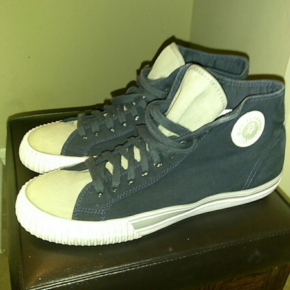 41 off pf flyers shoes mens casual sneakers size 13 navy grey pf flyers size 13